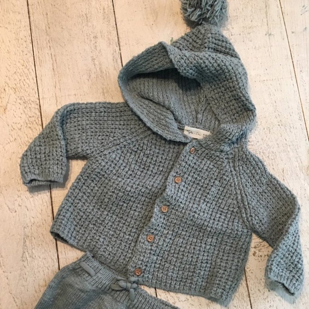 Rylee + Cru tassel cardigan and knit bloomer